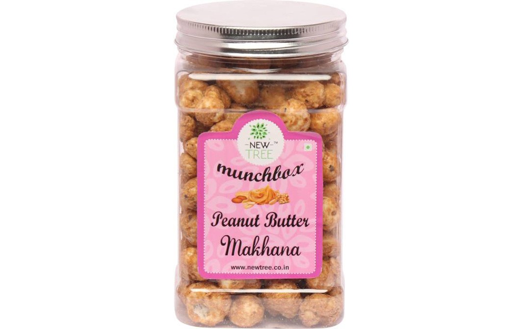 New Tree Munchbox Peanut Butter Makhana   Plastic Jar  140 grams